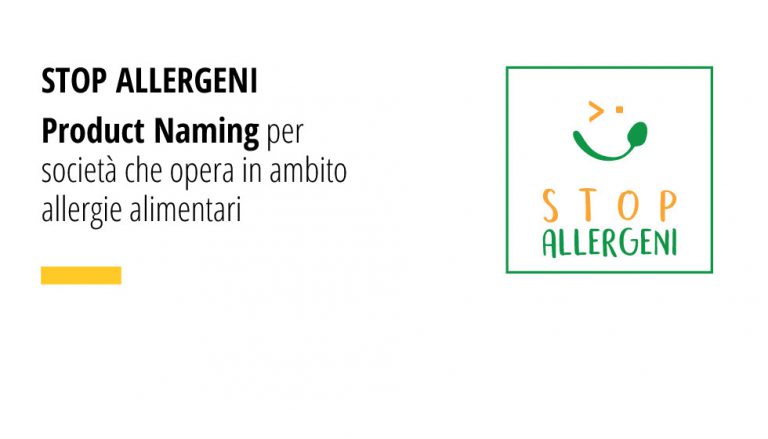 Product Naming per azienda che opera in ambito allergie alimentari