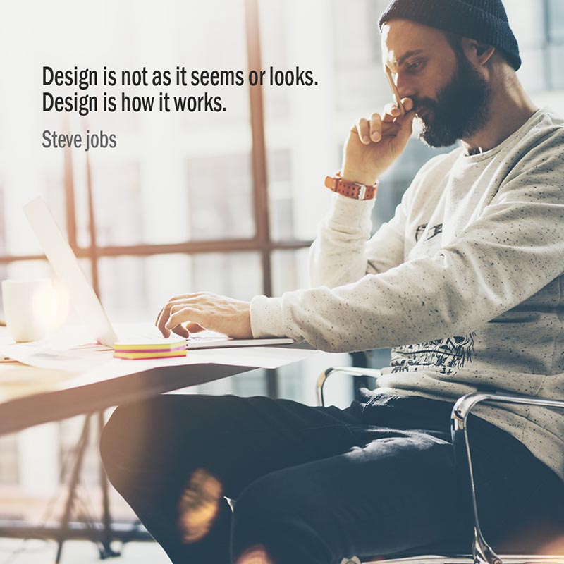 Citazione di Steve Jobs sul design