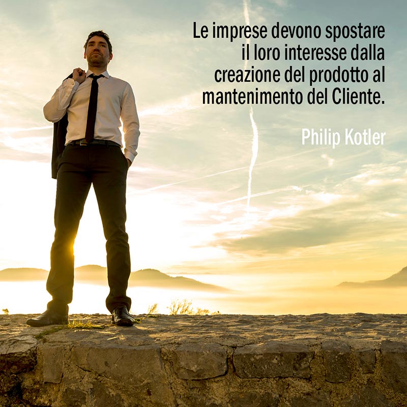 Citazione di Philip Kotler sul mantenimento del Cliente