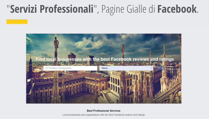 Altra Novità Social In Arrivo “Servizi Professionali”, Le Pagine Gialle Di Facebook