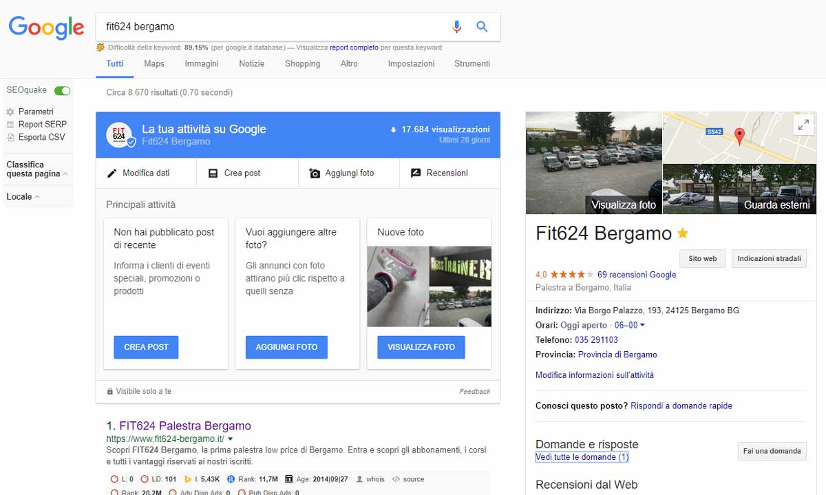 Modificare Pagina Google Plus direttamente dal motore di ricerca