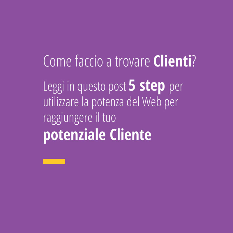 5 step per utilizzare la potenza del web per trovare clienti