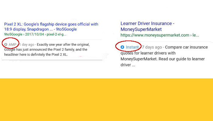 Google testa Pagine AMP e Pagine Instant