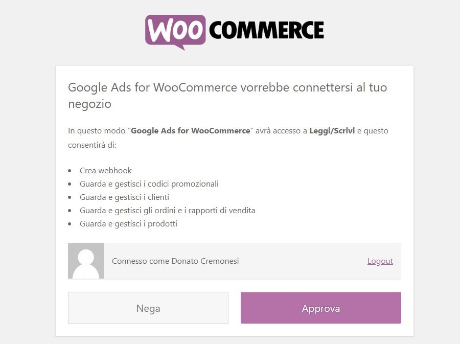 Collegare Google Ads a WooCommerce