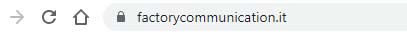 Lucchetto sul sito di Factory Communication che indica che il sito è sicuro perché è in HTTPS