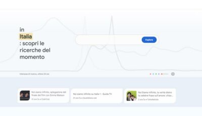 in questa immagine l'interfaccia dell'applicazione Google Trends