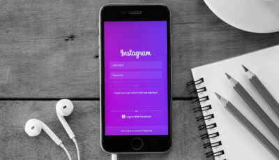 interfaccia di login di Instagram su un cellulare