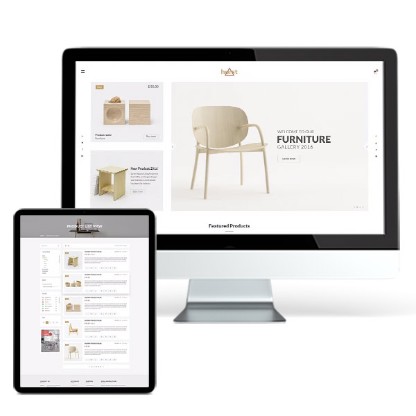 interfaccia di un sito eCommerce di arredamento