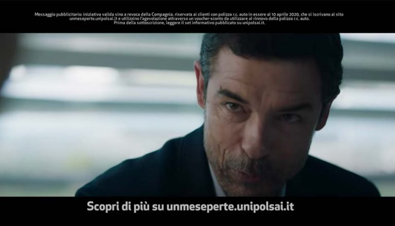 Alessandro Gassmann testimonial di Unipolsai campagna UnMesePerTe