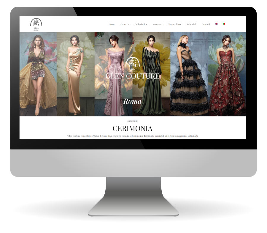 Factory Communication ha realizzato il nuovo sito internet di Glen Couture Factory Communication ha realizzato il nuovo sito internet di Glen Couture