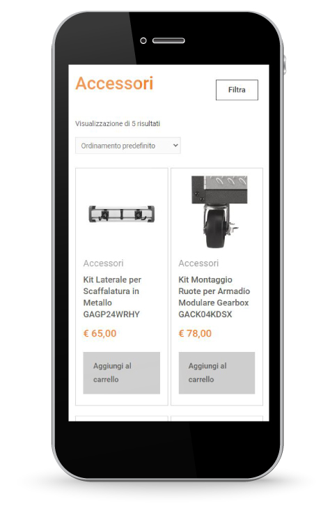 Factory Communication realizzazione di E commerce per Garage Mania Accessori