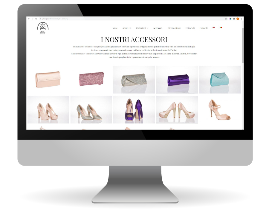Factory Communication realizzazione di E commerce per Glen Couture Accessori