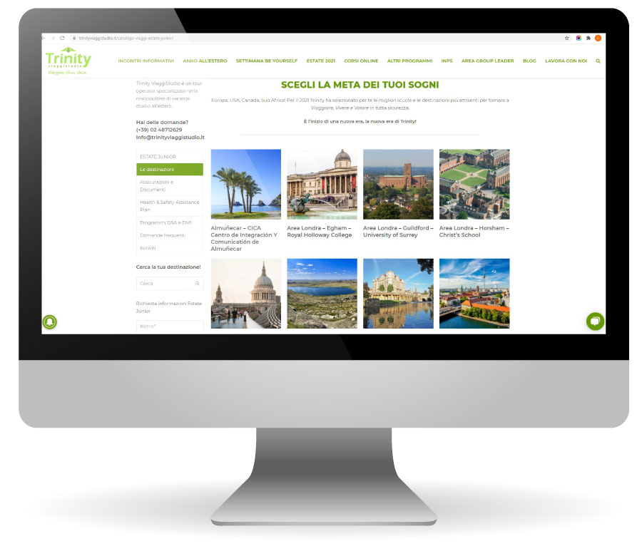Factory Communication realizzazione di E commerce per Trinity Homepage