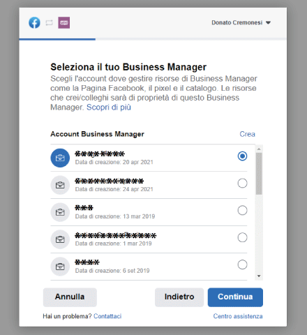 Factory Communication Setup plugin Facebook for WooCommerce - STEP 2