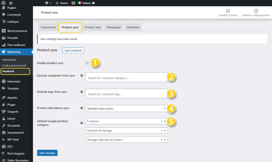 Factory Communication Setup Facebook Product Sync in WooCommerce