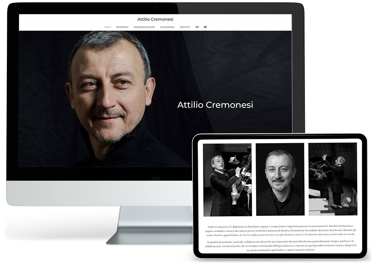 Factory Communication ha realizzato il Sito web per Attilio Cremonesi