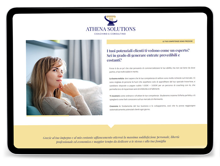 Factory Communication ha realizzato il nuovo sito internet per la società Athena Solutions