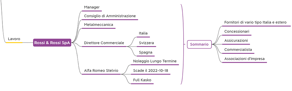 Analisi Anagrafica di un CRM informazioni di contatto lavorative