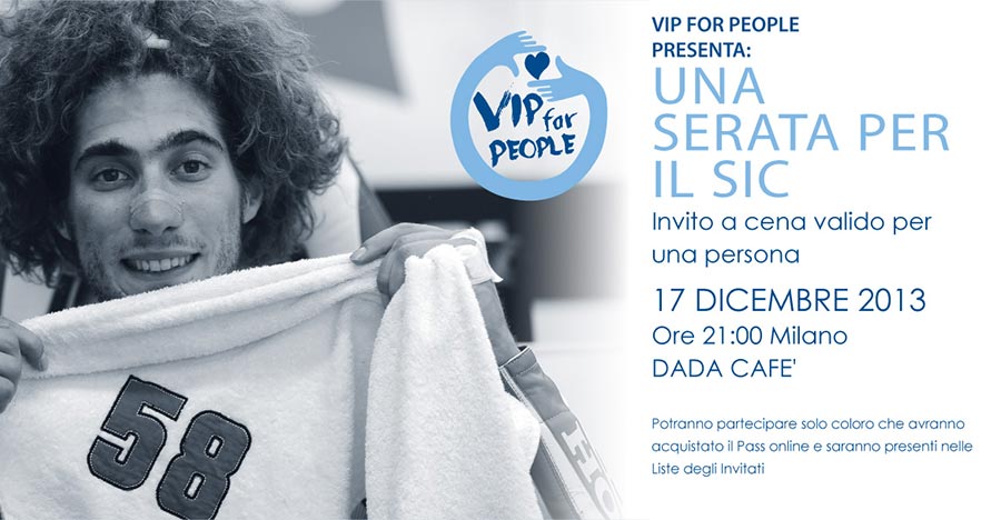 Evento di Corporate Social Responsibility Vip For People una serata per Marco Simoncelli