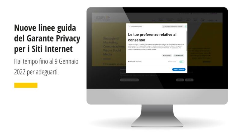 Nuove linee guida del Garante Privacy per i Siti web