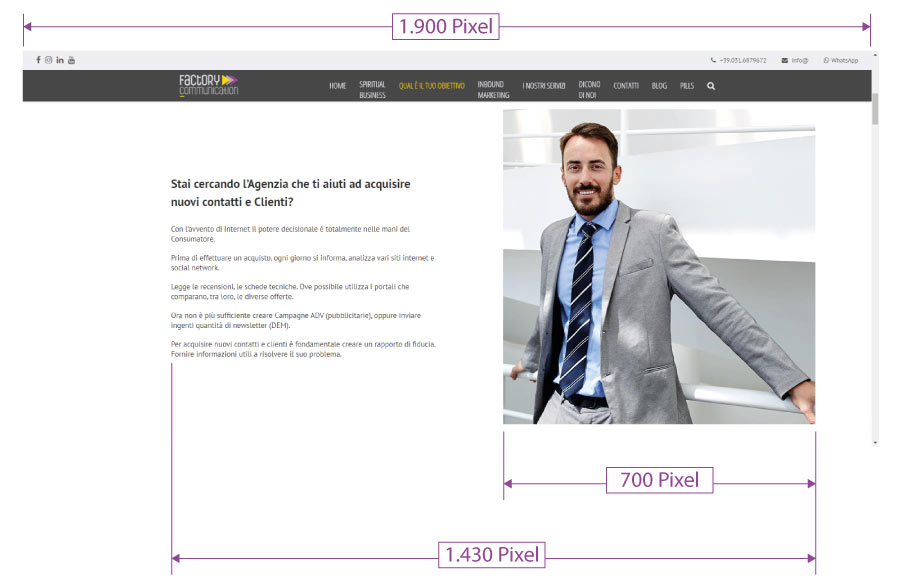 Layout relativo lo spazio occupato da un'immagine in una pagina web