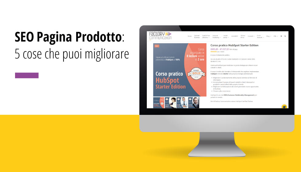 SEO della Pagina Prodotto: 5 cose che puoi migliorare