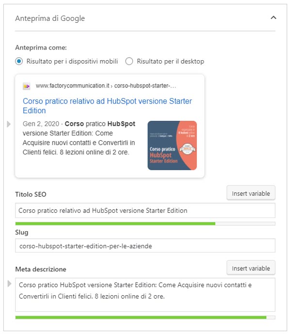 SEO pagina prodotto arricchisci il tuo prodotto aggiungi le meta descrizioni