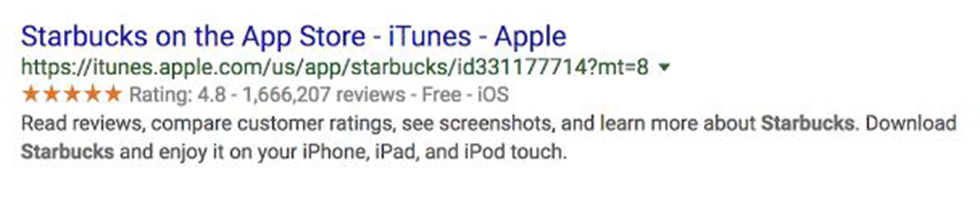Rich Snippet Starbucks