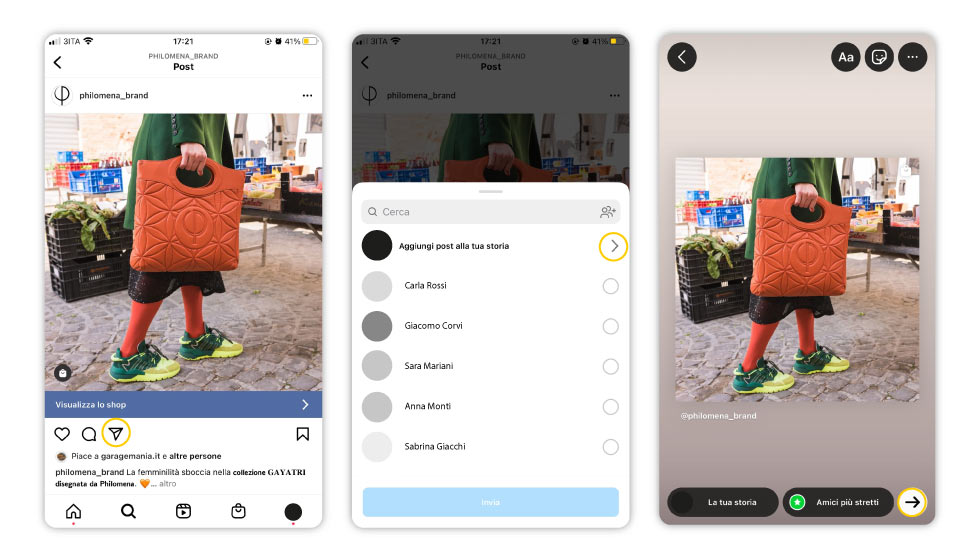 Come condividere un post nelle stories su Instagram Factory Communication