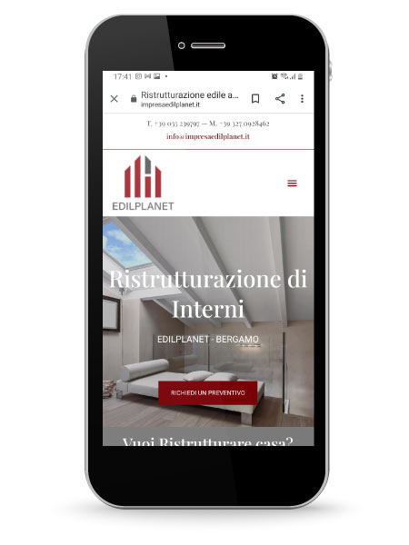 Factory Communication ha realizzato il nuovo sito internet della impresa edile Ediplanet