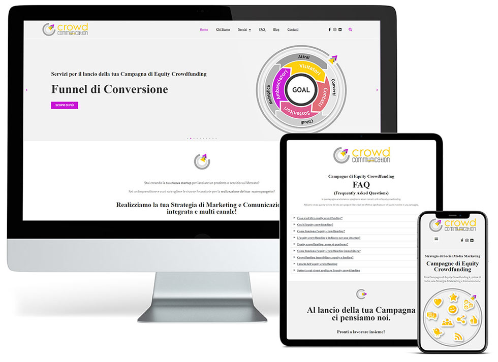 Factory ha realizzato il Sito web di Crowd Communication