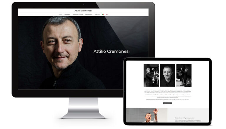 Portfolio Sito Web Attilio Cremonesi- Factory Communication