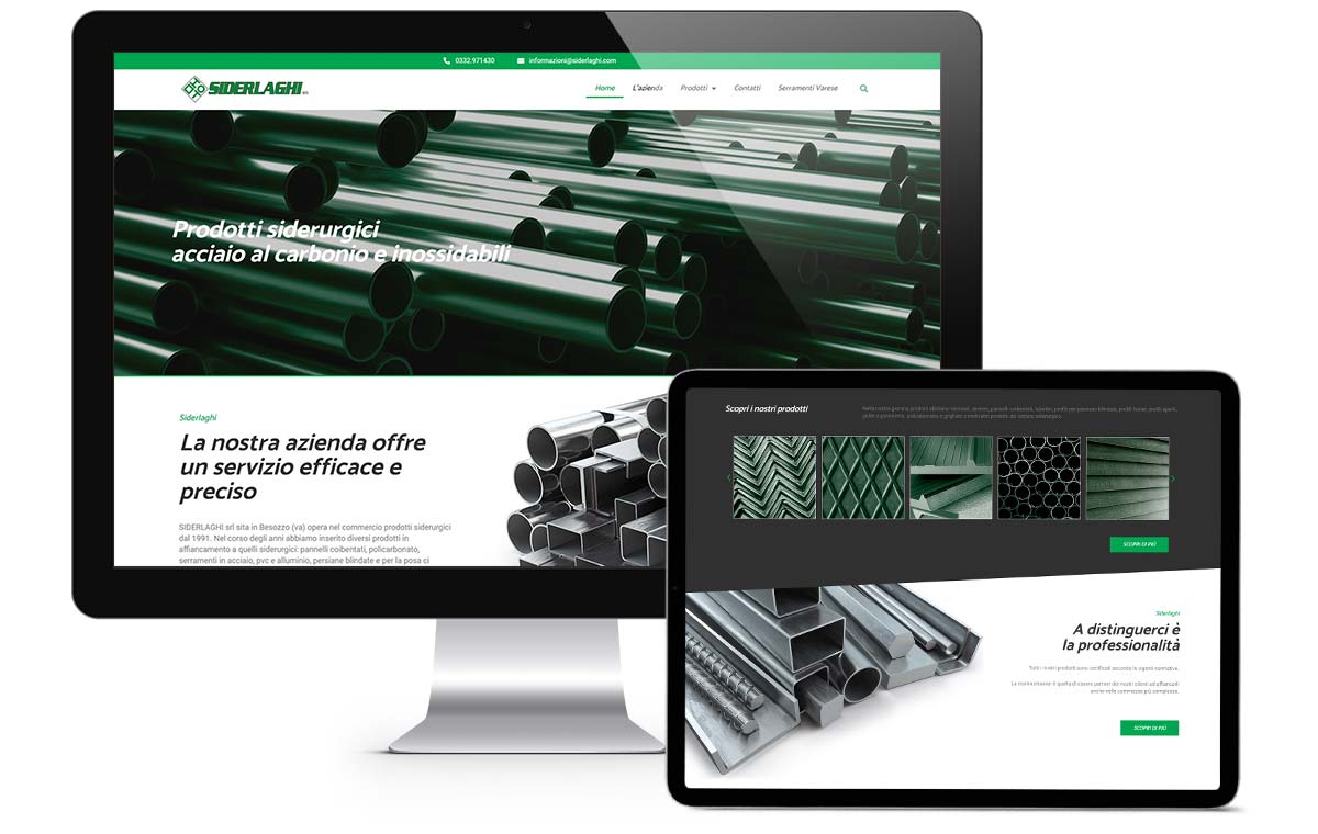 Realizzazione sito web serramenti Factory Communication