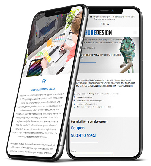Brochure Design Sito web realizzato da Factory Communication