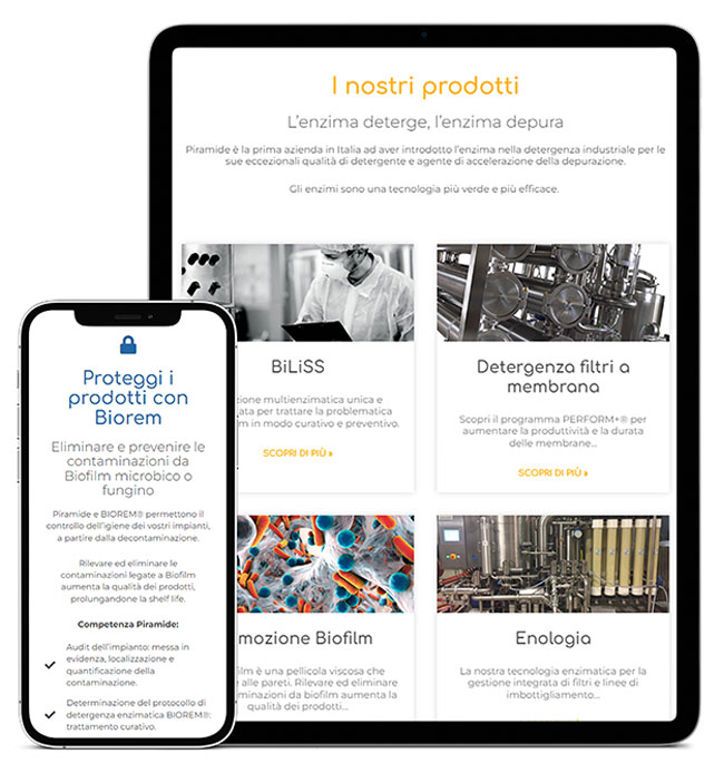 Piramide Sito web realizzato da Factory Communication
