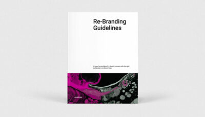 Copertina di una manuale di Re-Branding di una azienda