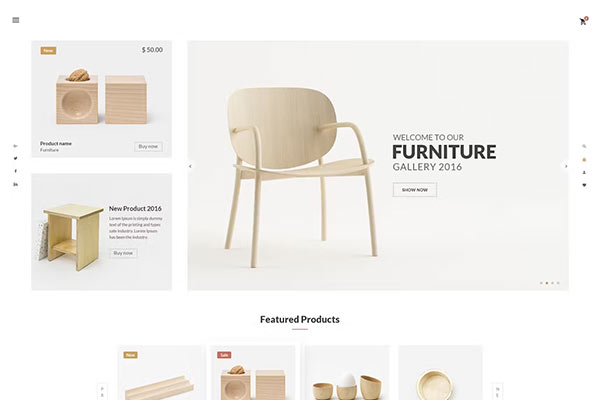 prodotto di arredamento visualizzato su un eCommerce