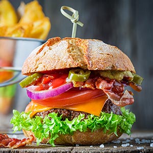 A mouth-watering hamburger