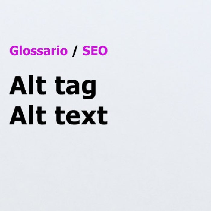 Alt tag Glossario SEO