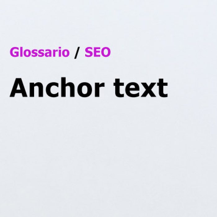 Anchor text Glossario SEO