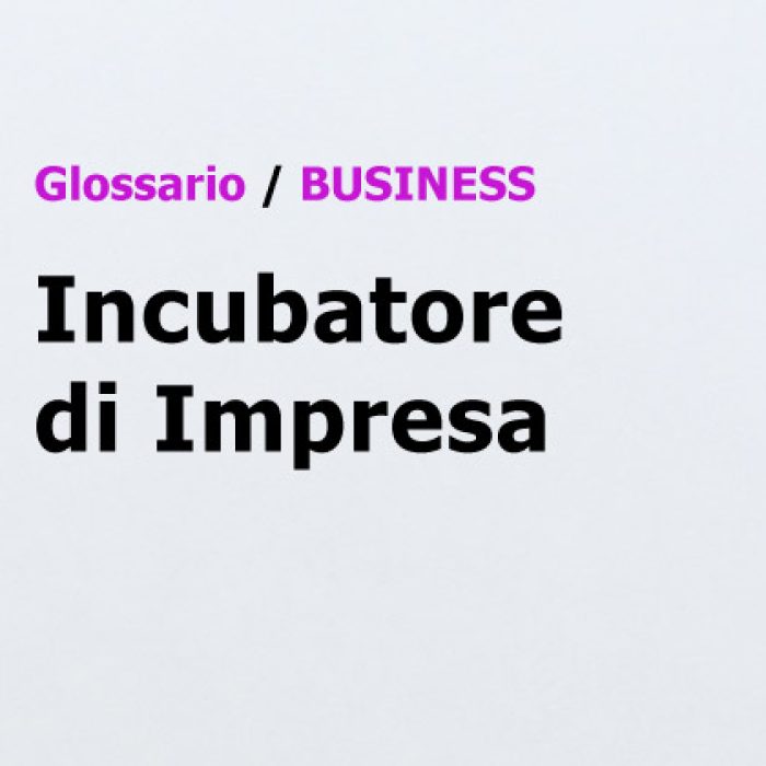 Incubatore di Impresa Glossario Business