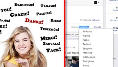 Pubblicare un post multi lingua su Facebook