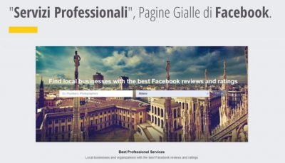 Servizi Professionali Pagine Gialle di Facebook