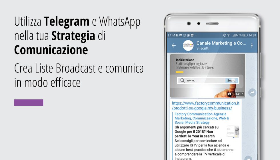 Utilizza i canali Telegram e WhatsApp nella tua Strategia di Comunicazione
