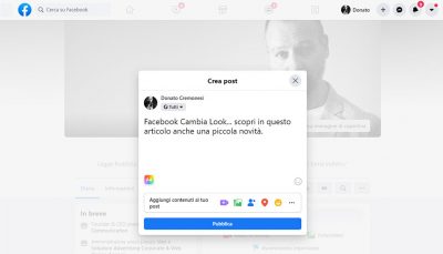 scopri il nuovo look di Facebook